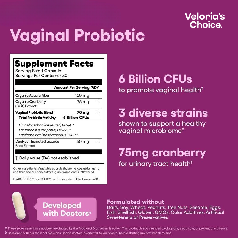 Probiótico vaginal Veloria™